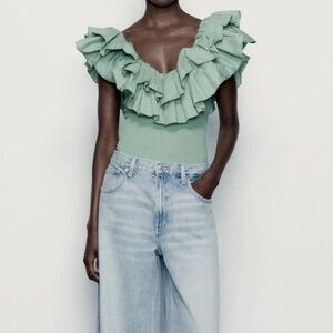 Zara Ruffled Bodysuit